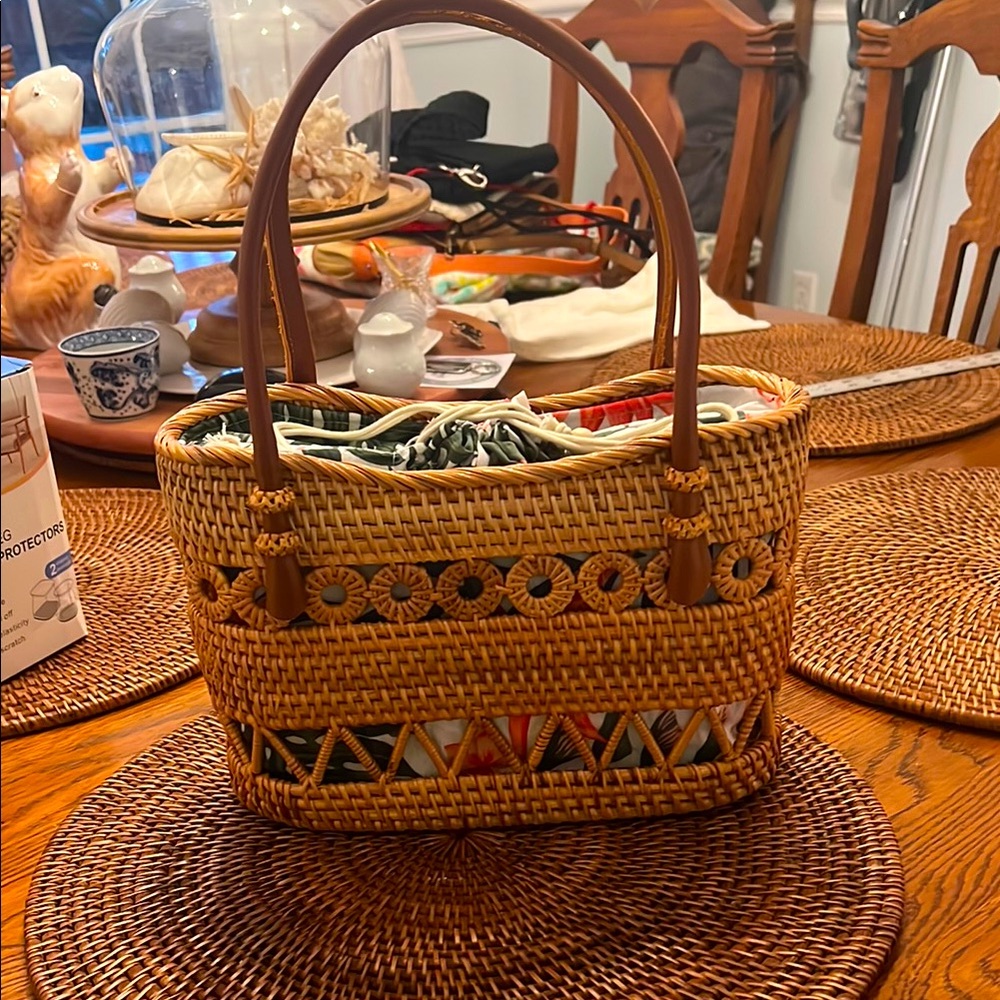 Bali Ratan Wicker Handbag NWOT